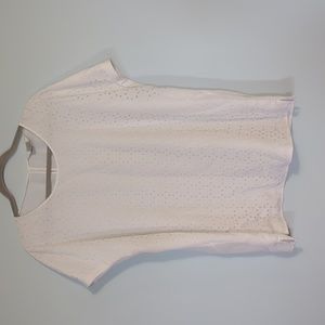 PLUS SIZE White Cut Out Top CJ Banks